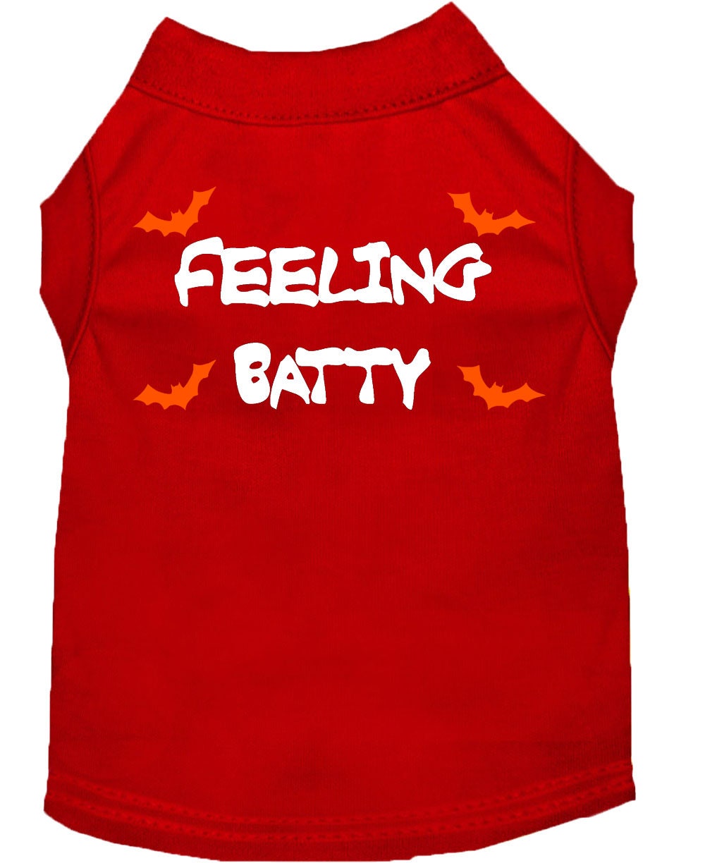 Halloween Pet Dog & Cat Shirt Screen Printed, "Feeling Batty"