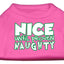 Christmas Pet Dog & Cat Shirt Screen Printed, "Nice Until Proven Naughty"