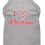 Christmas Screenprinted Dog Shirt, "I Heart Christmas"