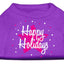 Christmas Screenprinted Dog Shirt, "Scribble Happy Holidays"