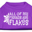 Christmas Screenprinted Dog Shirt, "All My Friends Are Flakes"