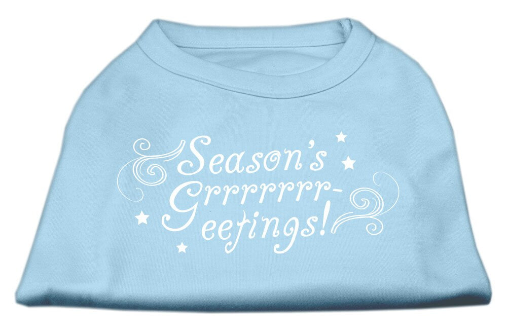 Christmas Screenprinted Dog Shirt, "Season's Greetings"