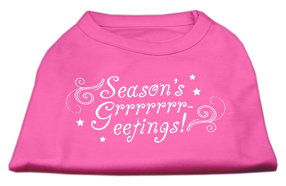 Christmas Screenprinted Dog Shirt, "Season's Greetings"