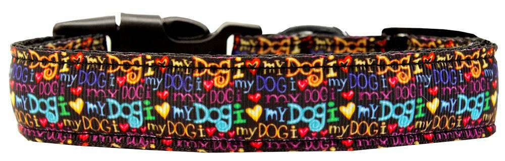 Pet Dog & Cat Nylon Collar or Leash, "I Love My Dog"