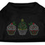 Christmas Pet Dog & Cat Shirt Rhinestone, "Christmas Cupcakes"