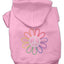 Pet, Dog & Cat Hoodie Rhinestone, "Rainbow Flower Peace Sign"