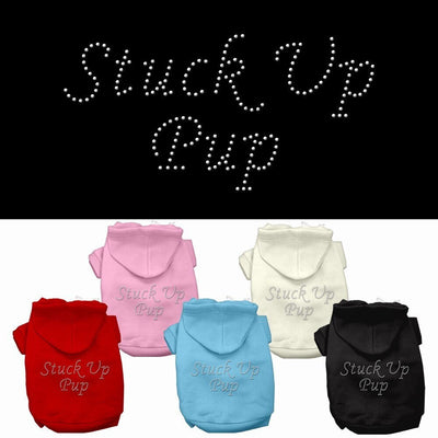 Pet, Dog & Cat Hoodie Rhinestone, "Stuck Up Pup"