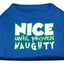 Christmas Pet Dog & Cat Shirt Screen Printed, "Nice Until Proven Naughty"