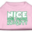 Christmas Pet Dog & Cat Shirt Screen Printed, "Nice Until Proven Naughty"