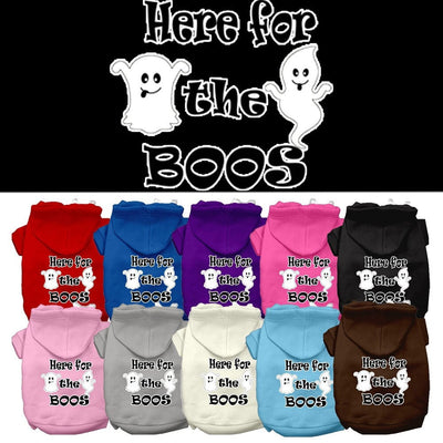 Halloween Pet, Dog & Cat Hoodie Screen Printed, "Here For The Boos"