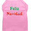 Christmas Screenprinted Dog Shirt, "Feliz Navidad"