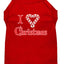 Christmas Screenprinted Dog Shirt, "I Heart Christmas"