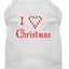 Christmas Screenprinted Dog Shirt, "I Heart Christmas"