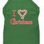 Christmas Screenprinted Dog Shirt, "I Heart Christmas"