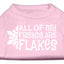 Christmas Screenprinted Dog Shirt, "All My Friends Are Flakes"