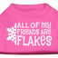 Christmas Screenprinted Dog Shirt, "All My Friends Are Flakes"