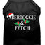 Christmas Screenprinted Dog Shirt, "Aberdoggie & Fetch"