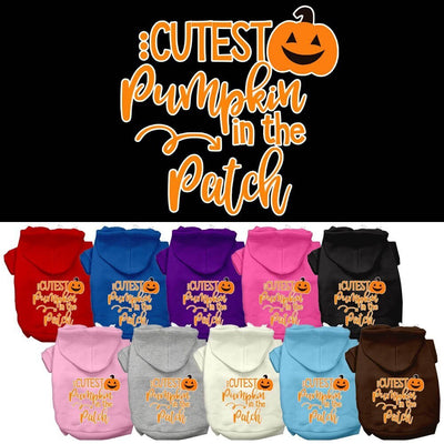 Halloween Pet, Dog & Cat Hoodie Screen Printed, "Cutest Pumpkin In The Patch"