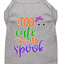 Halloween Pet Dog & Cat Shirt Screen Printed, "Too Cute To Spook - Girly Ghost"