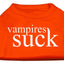 Halloween Pet Dog & Cat Shirt Screen Printed, "Vampires Suck"