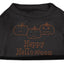 Halloween Pet Dog & Cat Shirt Rhinestone, "Happy Halloween"