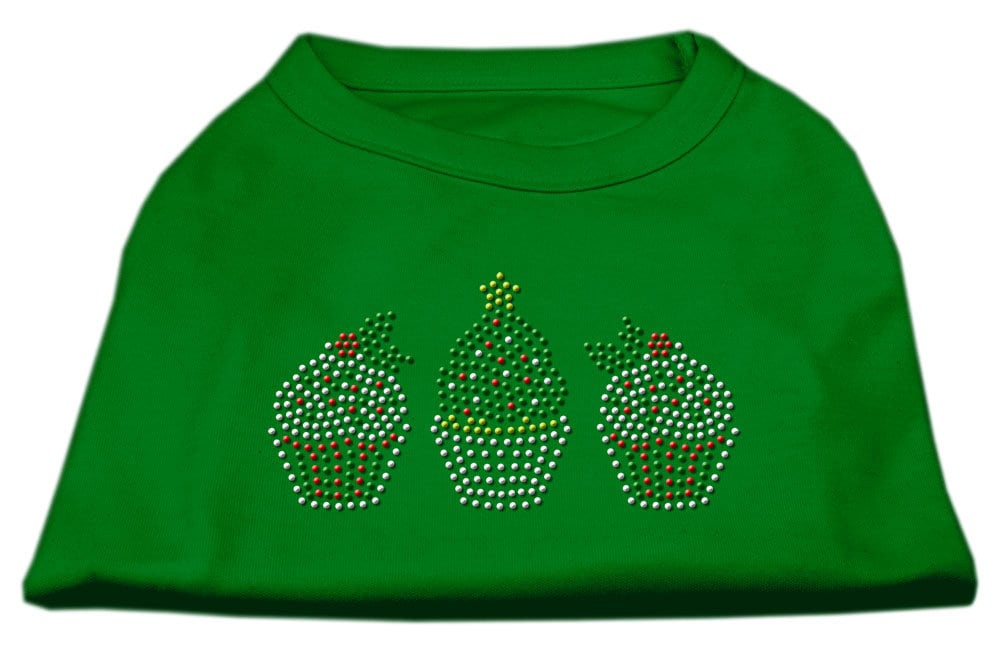 Christmas Pet Dog & Cat Shirt Rhinestone, "Christmas Cupcakes"