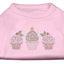 Christmas Pet Dog & Cat Shirt Rhinestone, "Christmas Cupcakes"