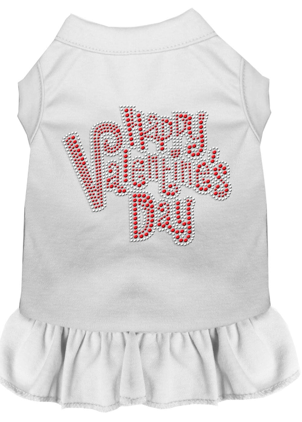 Pet Dog & Cat Dress Rhinestone, "Happy Valentines Day"