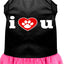 Dog Dress, Screen Printed, "I Heart You"