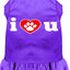 Dog Dress, Screen Printed, "I Heart You"