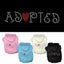 Pet, Dog & Cat Hoodie Rhinestone, "Adopted"