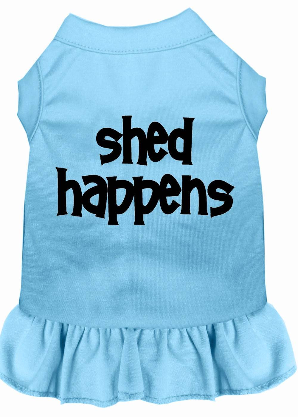 Dog Dress, Pet Dog & Cat Dress Screen Printed, "Shed Happens"