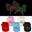 Christmas Pet Dog & Cat Hoodie Rhinestone, "Christmas Bows"