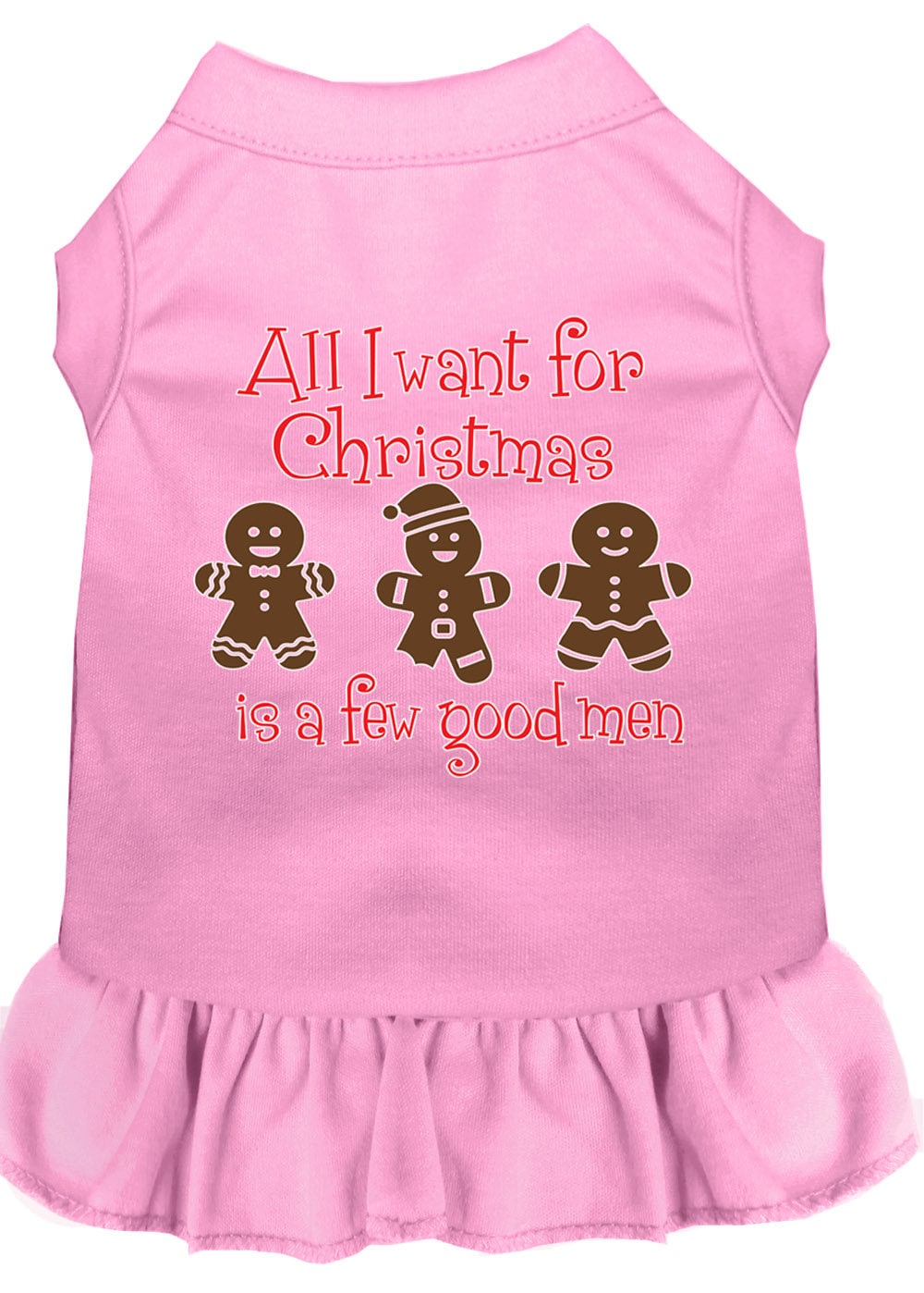 Christmas Pet Dog & Cat Dress Screen Printed, "All I Want For Christmas Is A Few Good Men"