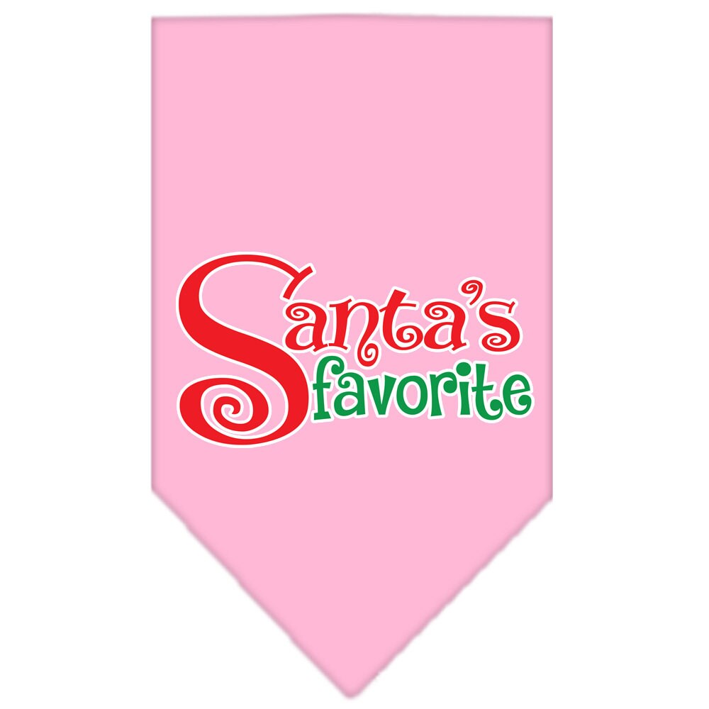 Christmas Pet and Dog Bandana Screen Printed, "Santa's Favorite"