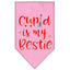 Pet and Dog Bandana Screen Printed, "Cupid Is My Bestie"