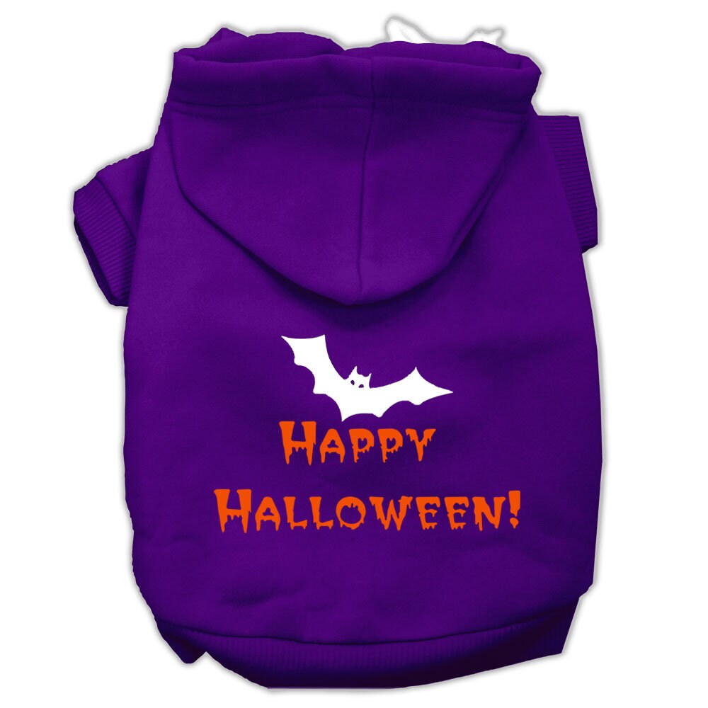 Halloween Pet, Dog & Cat Hoodie Screen Printed, "Happy Halloween"