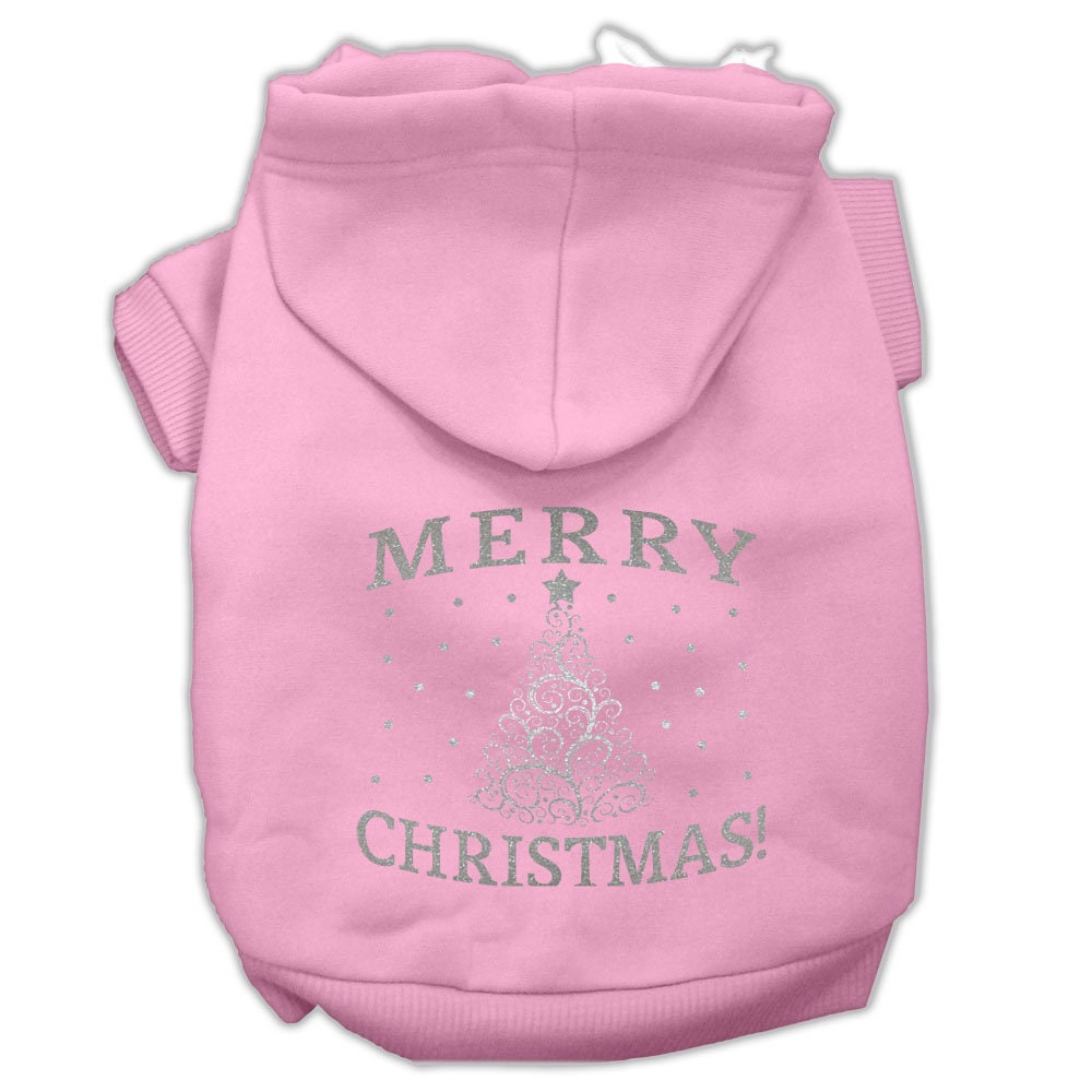 Christmas Pet Dog & Cat Hoodie Screen Printed, "Shimmer Christmas Tree"