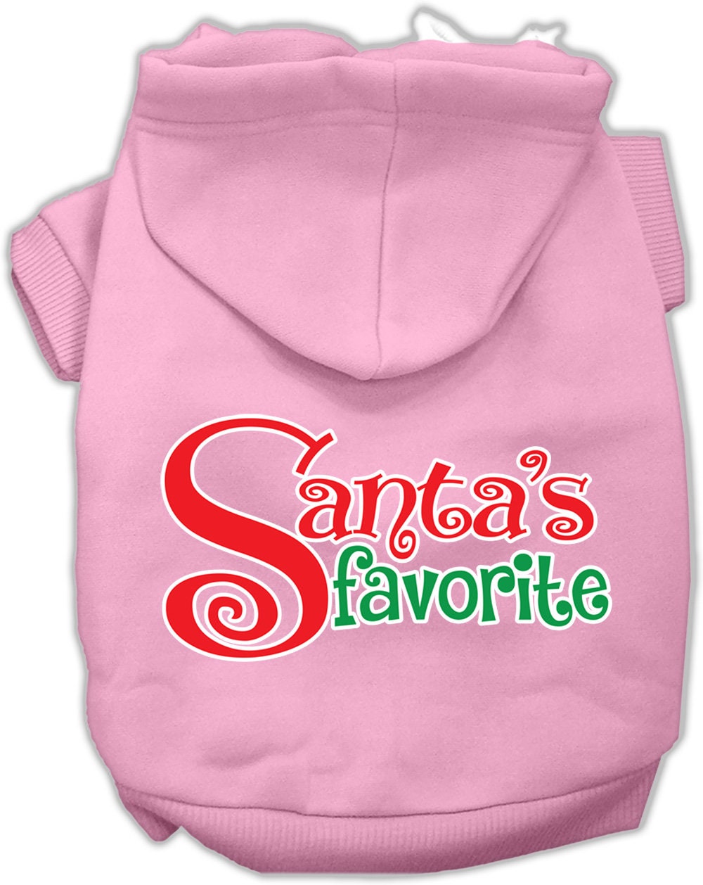 Christmas Pet, Dog & Cat Hoodie Screen Printed, "Santa's Favorite"