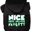 Christmas Pet, Dog & Cat Hoodie Screen Printed, "Nice Until Proven Naughty"