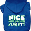 Christmas Pet, Dog & Cat Hoodie Screen Printed, "Nice Until Proven Naughty"