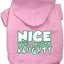 Christmas Pet, Dog & Cat Hoodie Screen Printed, "Nice Until Proven Naughty"