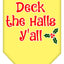 Christmas Pet and Dog Bandana Screen Printed, "Deck The Halls Y'all"