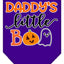 Halloween Pet and Dog Bandana Screen Printed, "Daddy's Little Boo"