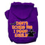 Halloween Pet, Dog & Cat Hoodie Screen Printed, "Don't Scare Me, I Poop Easily"