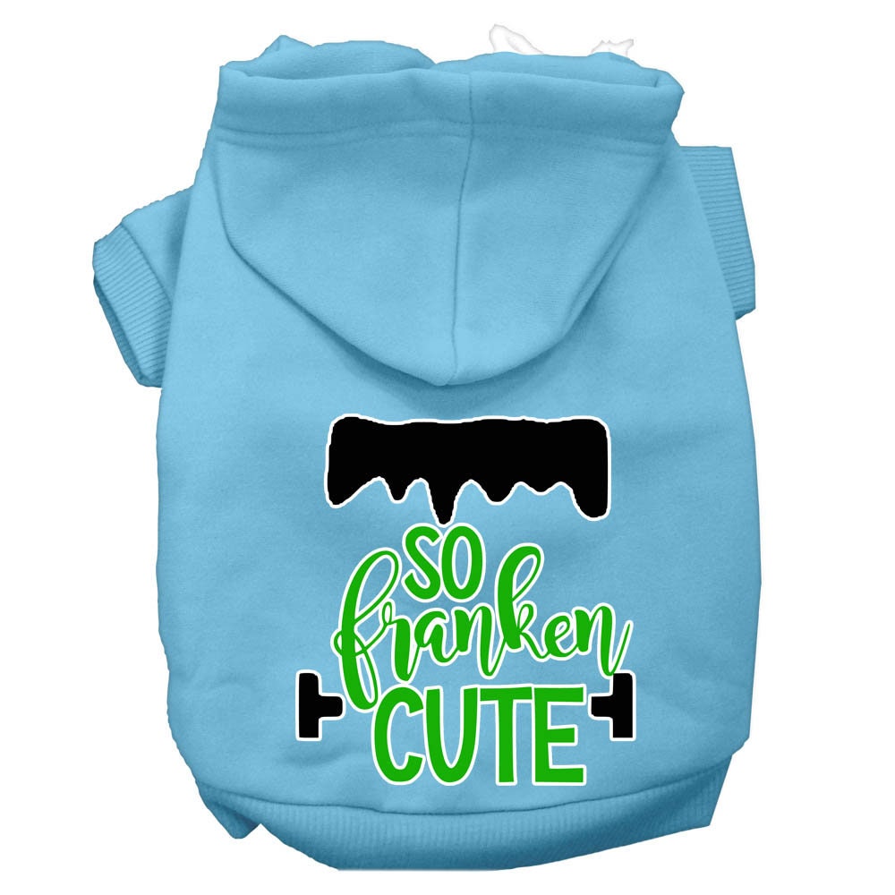 Halloween Pet, Dog & Cat Hoodie Screen Printed, "So Franken Cute"