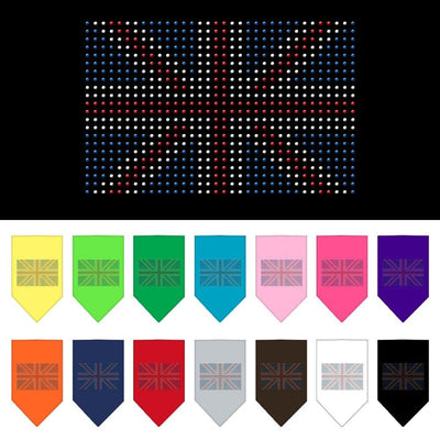 Pet and Dog Bandana Rhinestone, "British Flag"