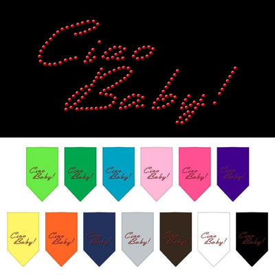 Pet and Dog Bandana Rhinestone, "Ciao Baby"