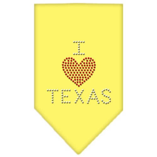 Pet and Dog Bandana Rhinestone, "I Heart Texas"