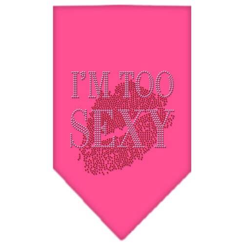 Pet and Dog Bandana Rhinestone, "I'm Too Sexy"